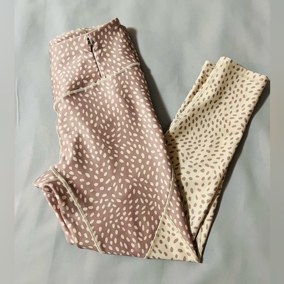 CALIA Essential High Rise Full length Leggings Mauve Confetti Dot Size M - Picture 6 of 11